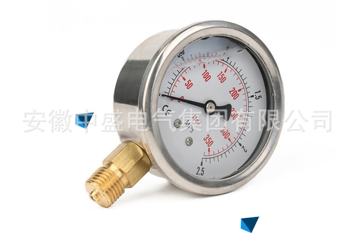 不銹鋼耐震壓力表YN-100 0~1.0Mpa M20*1.5徑向